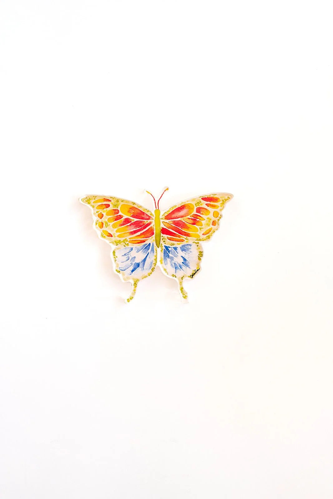 Sunset Butterfly Acrylic Art Block Large (Catherine Cartie)