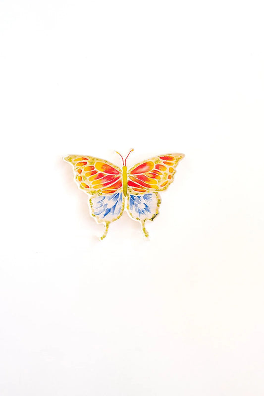 Sunset Butterfly Acrylic Art Block Large (Catherine Cartie)